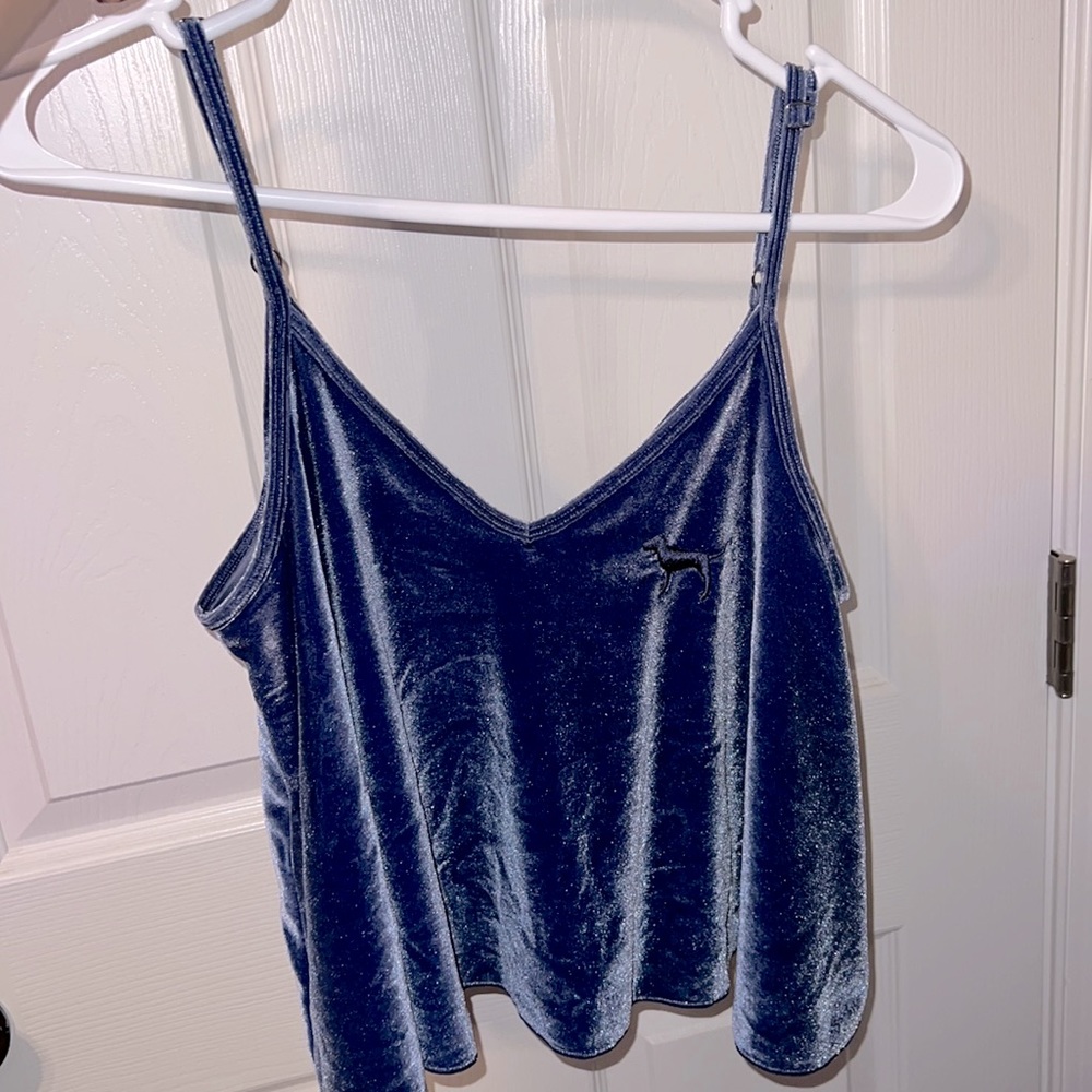 PINK VS -Velvet Cami Crop top- XS